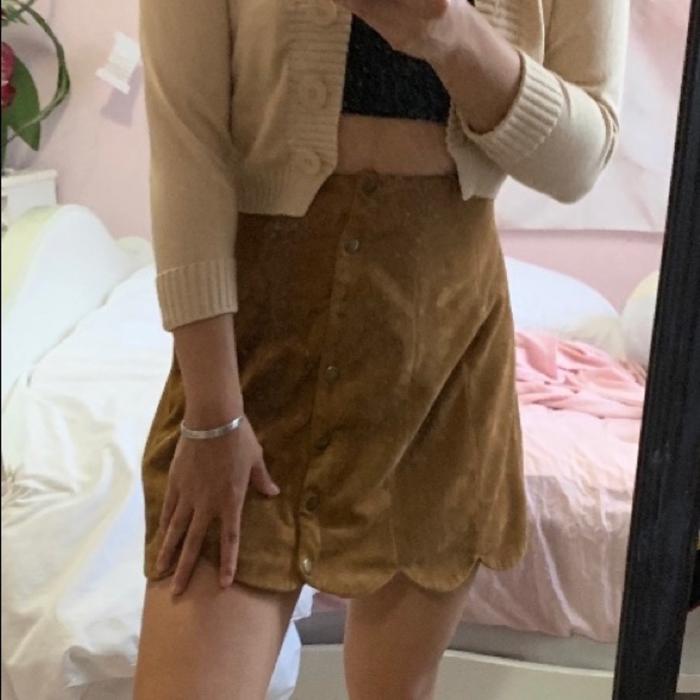 PacSun Button Up Scallop Skirt